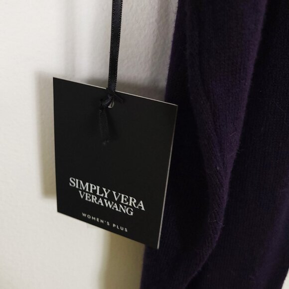 Simply Vera Vera Wang Purple Embellished Tunic Sweater - Picture 7 of 9